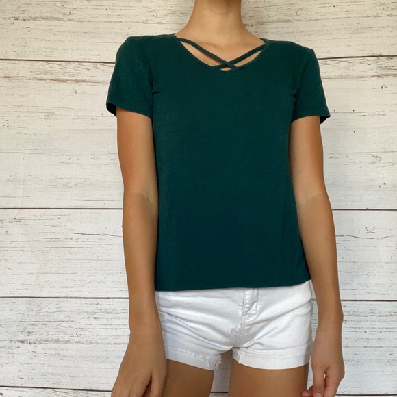 dark green/teal relaxed fit tee! - Picture 1 of 2